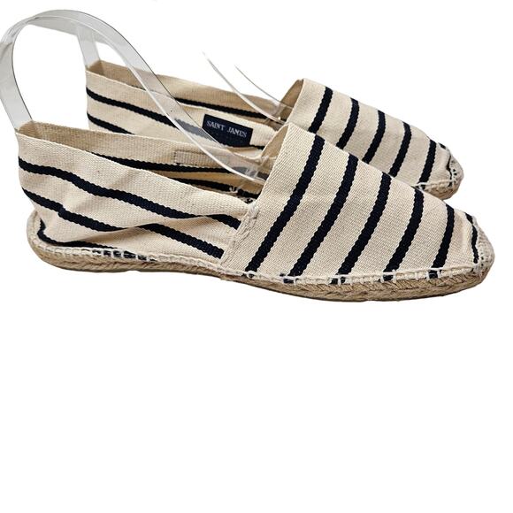 Saint James Striped Espadrille Slip On Shoe Nautical Women's 10 FR 42 Summer - Picture 1 of 10